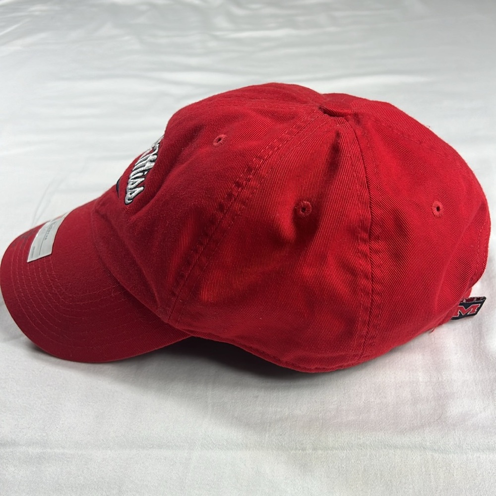 Vintage Red Nike Signed by Houston Nutt Ole Miss Rebels Hat - Picture 5 of 12